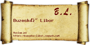 Buzeskó Libor névjegykártya